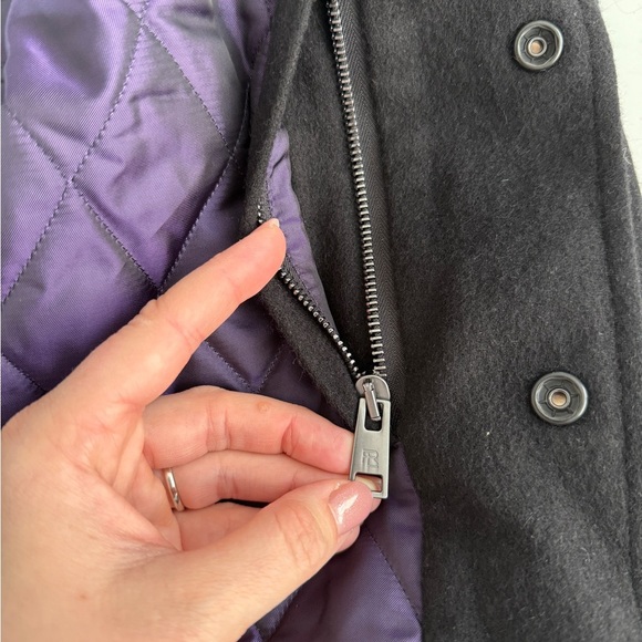 ‼️SOLD ‼️Ralph Lauren Men Yankees Cashmere Jacket Medium M Black Purple Labe - Picture 11 of 15